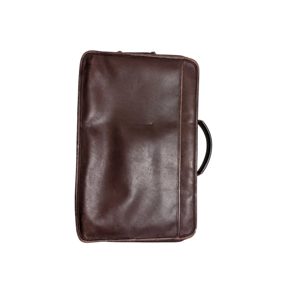 Vintage Coach Leather Briefcase Mahogany Brown Laptop Bag Portfolio Business Bag